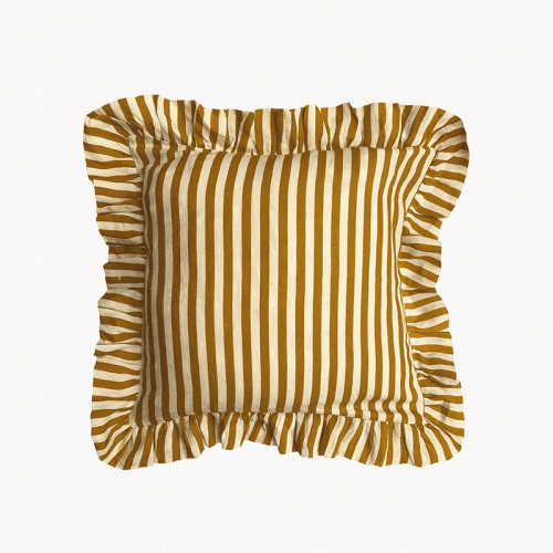 Image showing the Candy Stripe Cushion Cover, 45 x 45 cm, Ochre product.