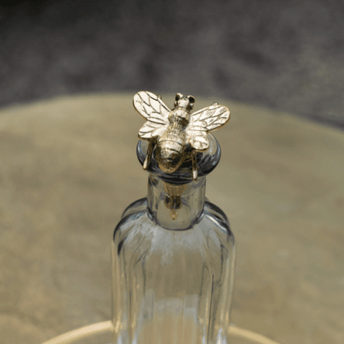 Image showing the Bee Bottle Stop, H9 X W5 X D5cm, Brass product.