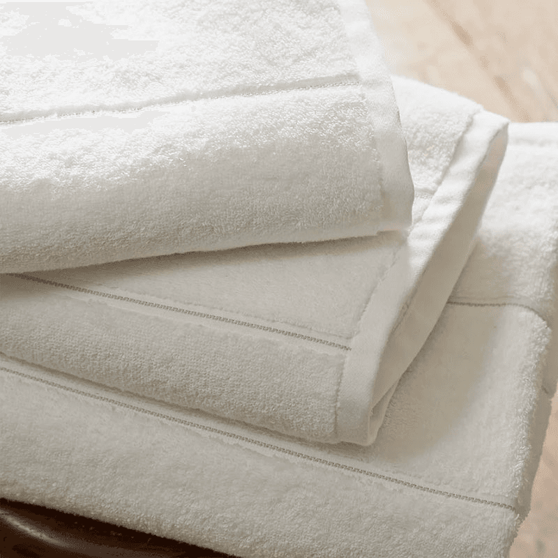 Super Soft Ecoloom Stripe Bath Sheet, White/Grey