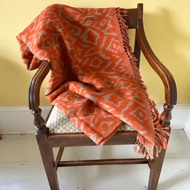 Ikat Throw, 140 x 210cm, Amber