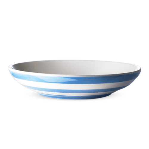 Image showing the Cornishware Set of 4 Pasta Bowls, D24cm, Blue product.