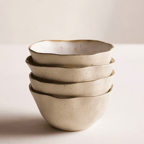 Image showing the Emden Set of 4 Cereal Bowls, D11cm, Cream product.