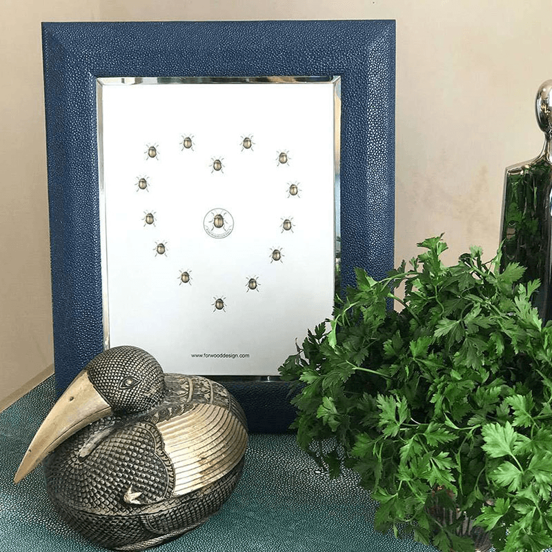 Bella Photo  Frame, 10 x 8", Nile Blue Shagreen