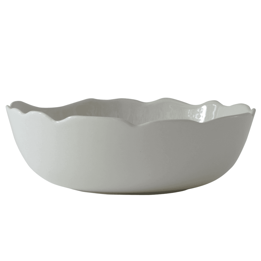 Plume Pasta plate, 21cm, white pearl