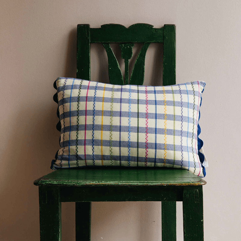 Ginny Cushion, 35 x 50cm, Blue
