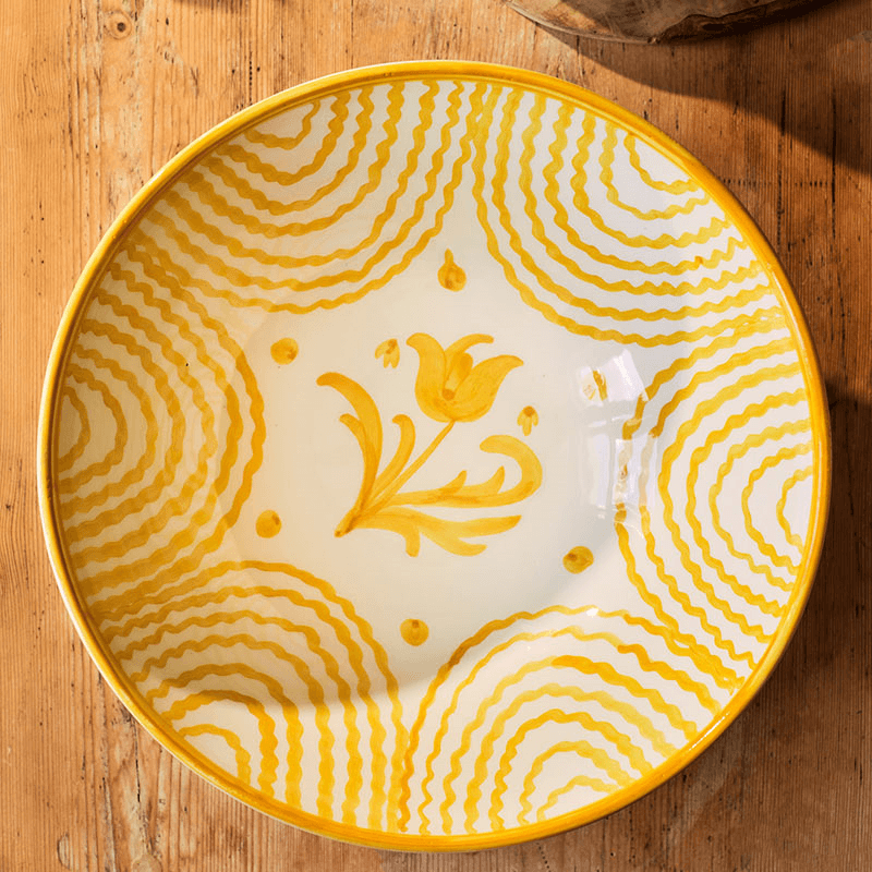 Flor Serving Bowl, D31cm, Yellow