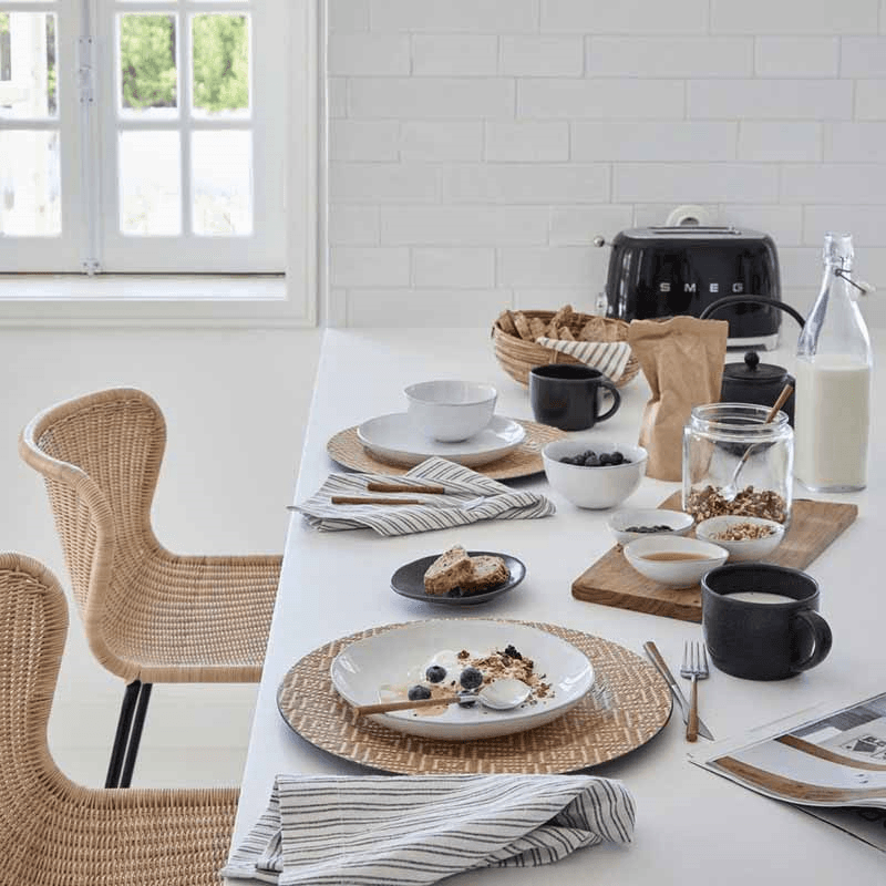 Livia Set of 6 Oval Bowls, D10cm, Gloss White