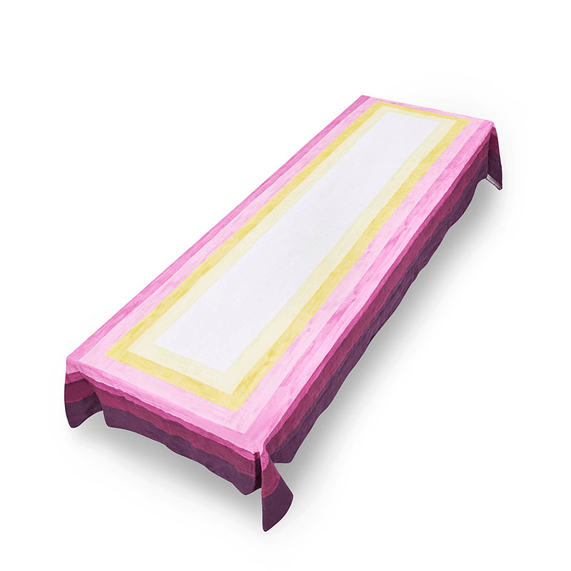 Shades of Pink Tablecloth, 320cm x 165cm, Pink