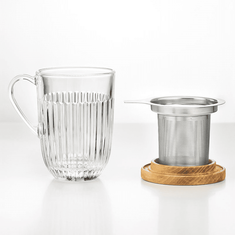 Ouessant Infuser Mug, 360ml, Clear