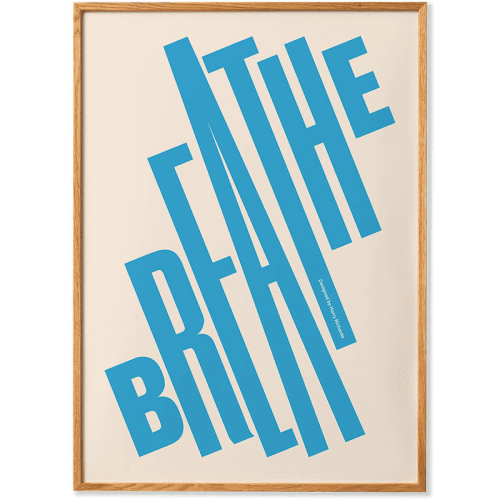 Image showing the Breathe Framed Print, 50 x 70cm, Blue product.
