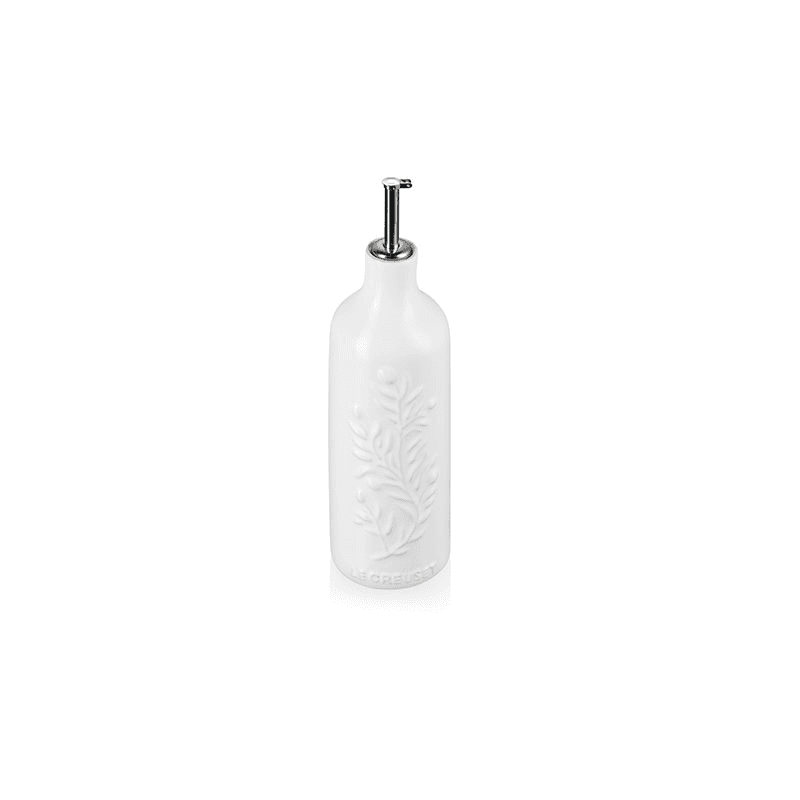 Olive Collection Stoneware Oil Cruet, 600ml, Cotton
