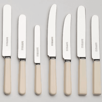 Image showing the Tea Knife, Cream Handle, Round, Parallel Blade, 7" product.