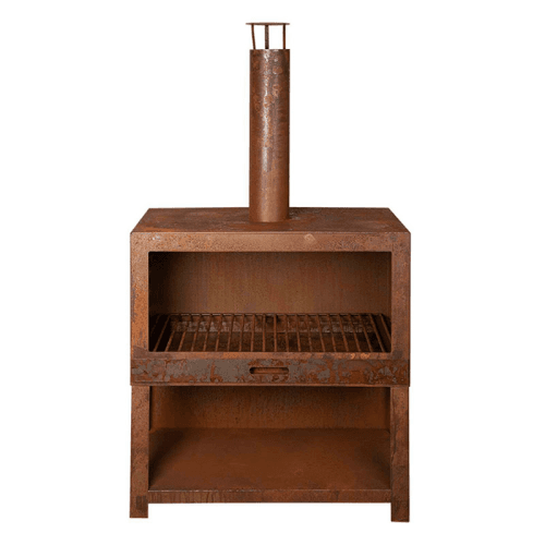 Image showing the Outdoor Heater and Wood Store, H76.5cm, Rust product.