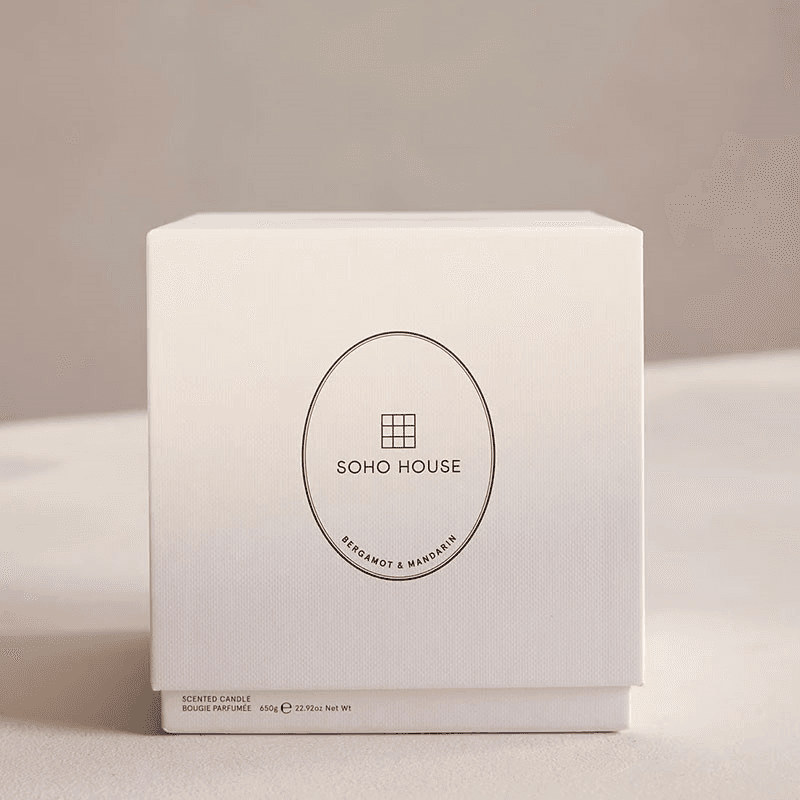 Bergamot & Mandarin Zest Marble Candle, 250g, Alabaster