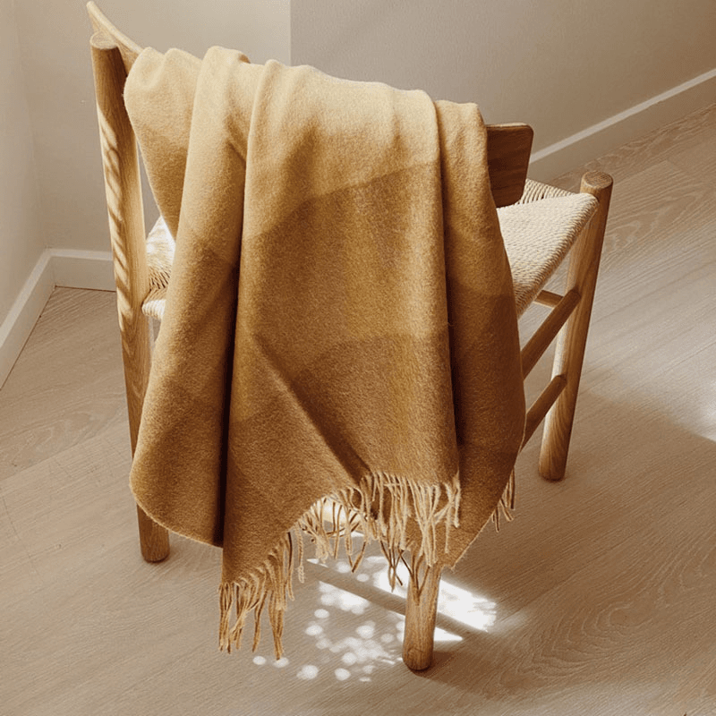 Inca Stones Throw, H200cm x W130cm, Yellow