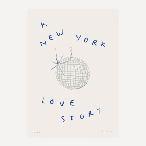 Image showing the Lucy Mahon A New York Love Story Print, A3, Blue product.
