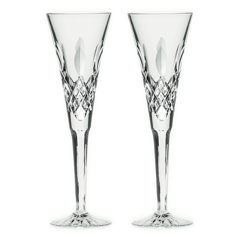 Westminster Set of 2 Champagne Flutes, 170ml, Clear