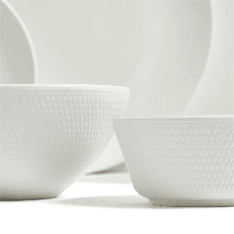 Gio 10 Piece Dinnerware Set, White