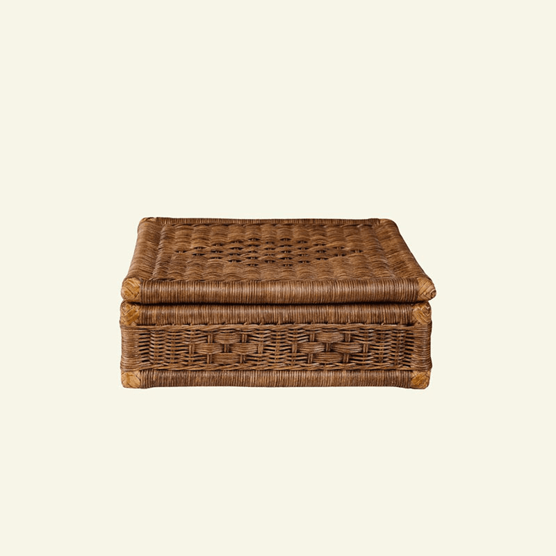 Sofie Rattan Storage Box, Teak