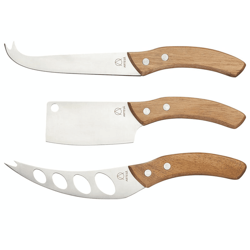 Cheese knife set, 32/32/22cm, Acacia Wood/Stainless Steel