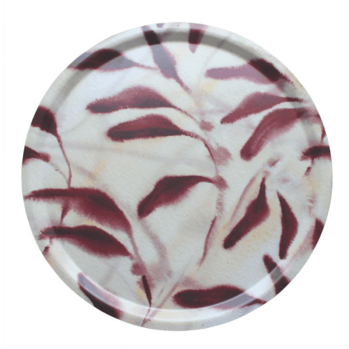 Image showing the Amongst Round Medium Birchwood Tray, D38cm, Red product.