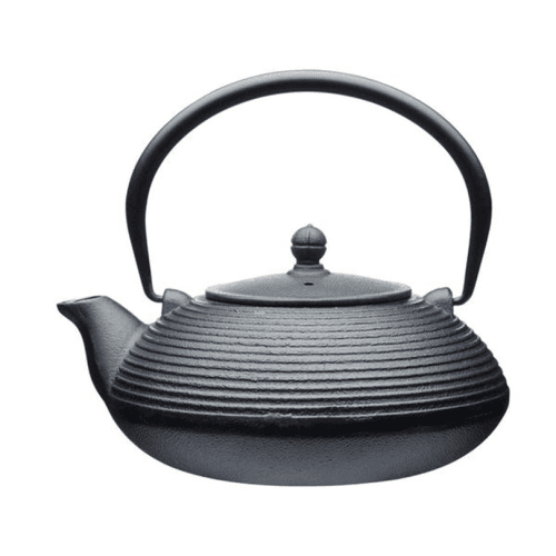 Image showing the Cast Iron Infuser Teapot, 5 Cup, Black product.