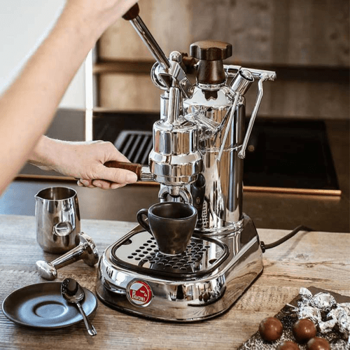 Image showing the Professional Lusso Coffee Machine, Wood/Stainless Steel product.