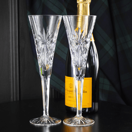 Image showing the Kintyre Pair of champagne flutes, H24.5cm product.