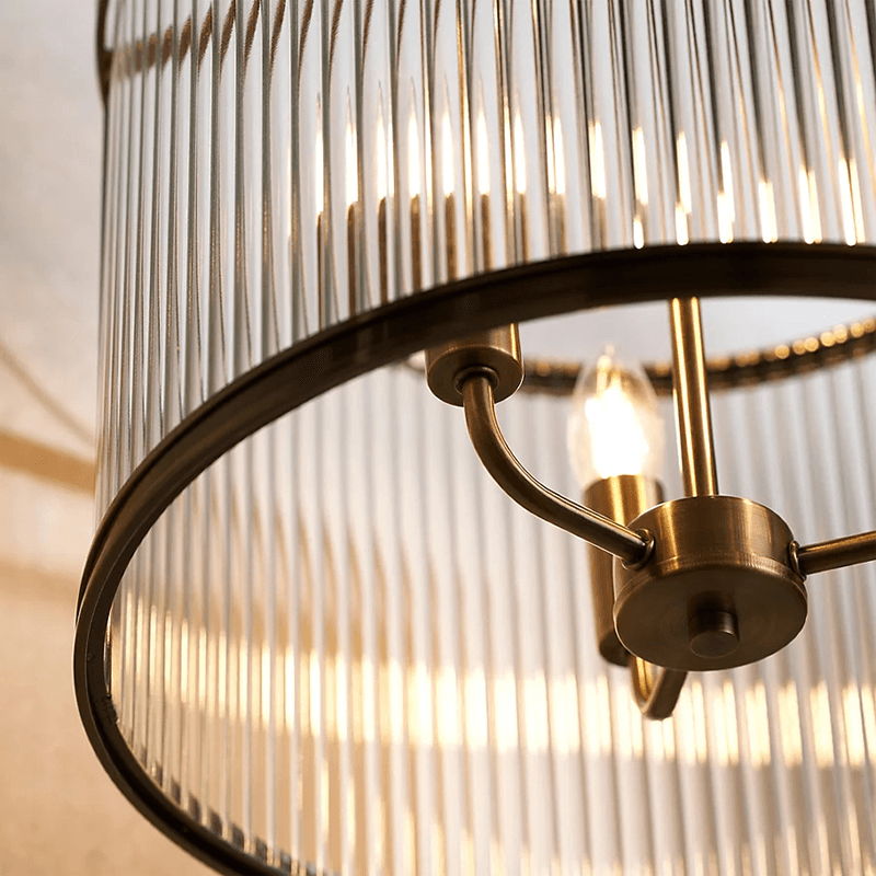 Montgomery Ceiling Light, Large, Antique Brass