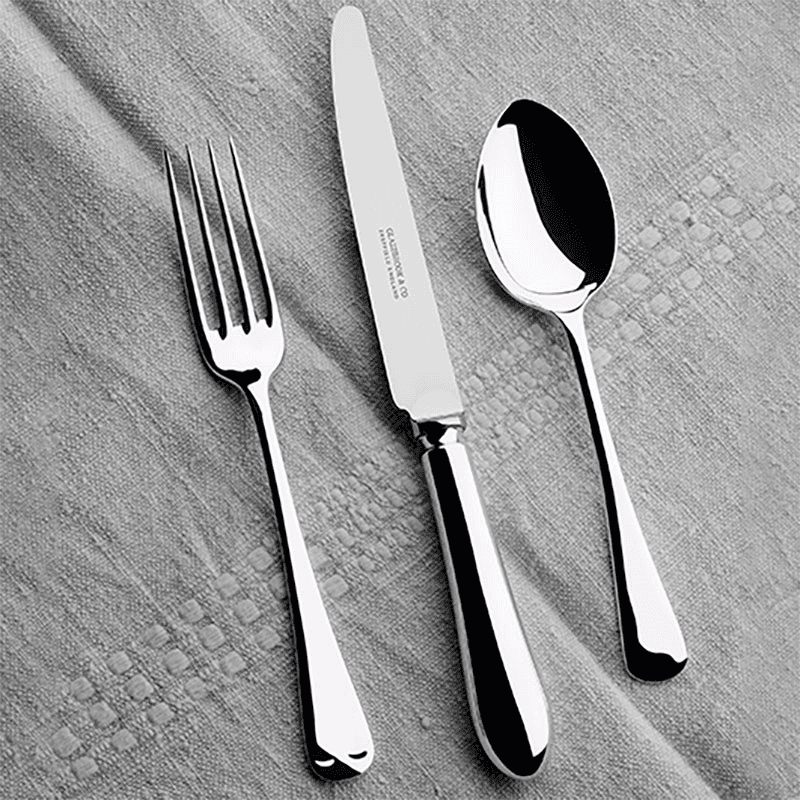 7-piece Place Setting, Old English Silver Plate