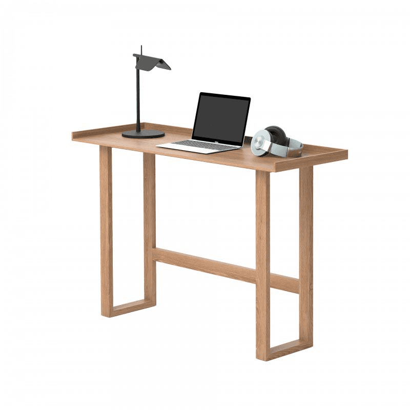 Slim Laptop Writing Table, H74 x W110cm, Oak
