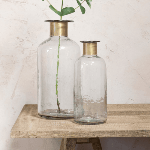 Image showing the Chara Hammered Bottle, H39cm, Clear product.