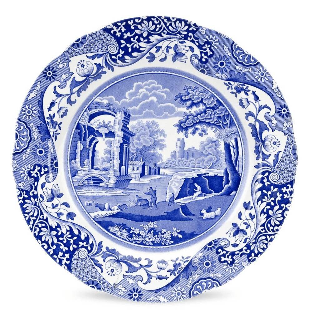 Blue Italian Buffet plate, 30cm
