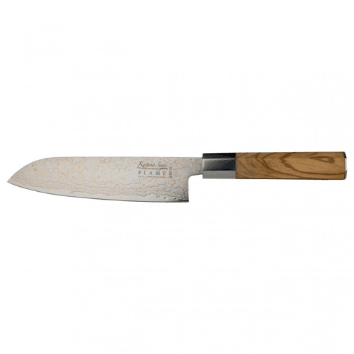 Image showing the Flame Santoku Knife, 18cm, Olive Wood product.