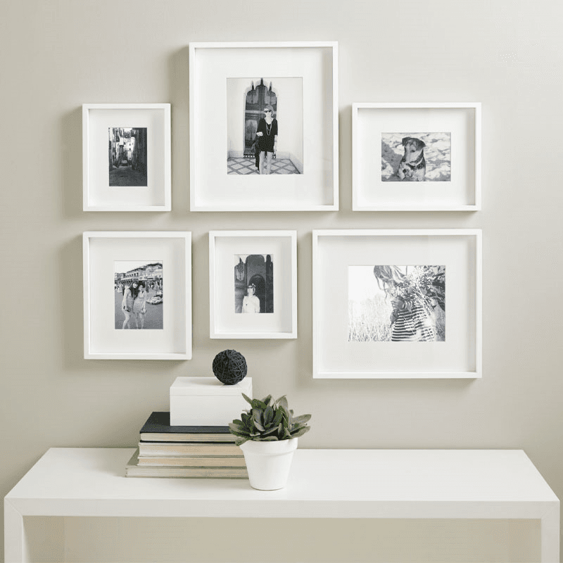 Picture Gallery Small wall photo frame set, white