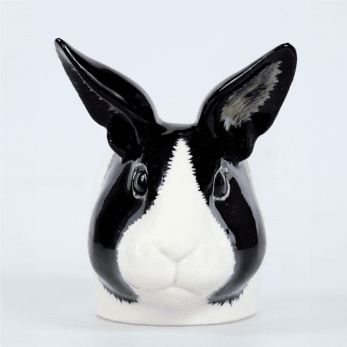Image showing the Dutch Rabbit Egg Cup, H11cm, Black & White product.