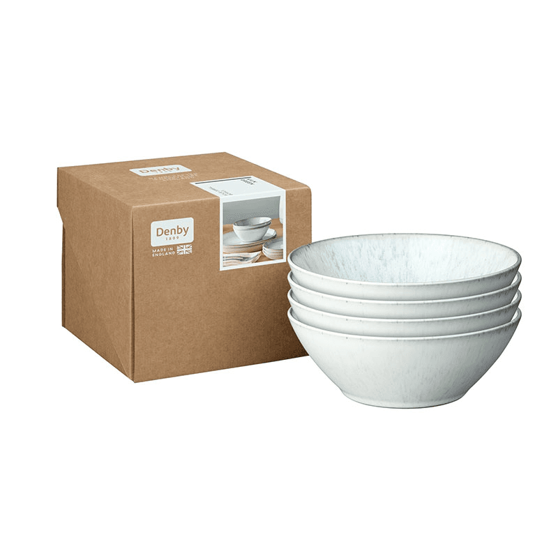 Kiln Green Set of 4 Cereal Bowls, D16.5cm