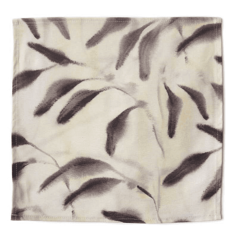 Amongst Light Set of 4 Organic Cotton Napkins, 45 x 40cm, Beige Grey