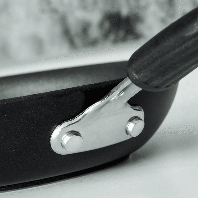 Total Anodised Non-Stick Frying Pan Set, 22cm & 28cm, Black