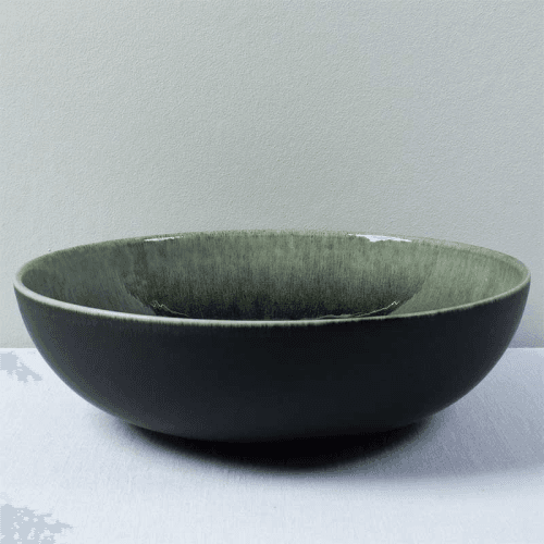 Image showing the Tourron Serving Bowl, D33cm, Forest Green product.