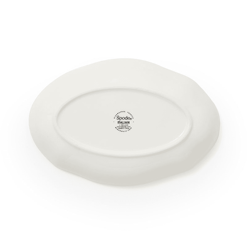 Blue Italian Oval Fluted Dish, L14 x W21.5cm, Blue
