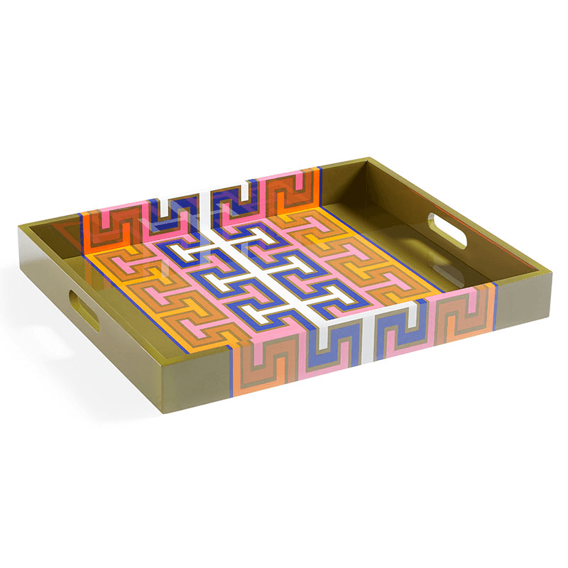 Madrid Lacquer Tray, 43 x 35.5cm, Olive Green