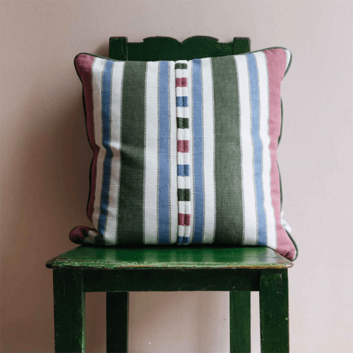 Image showing the Raya Cushion, 50 x 50cm, Pink Green product.