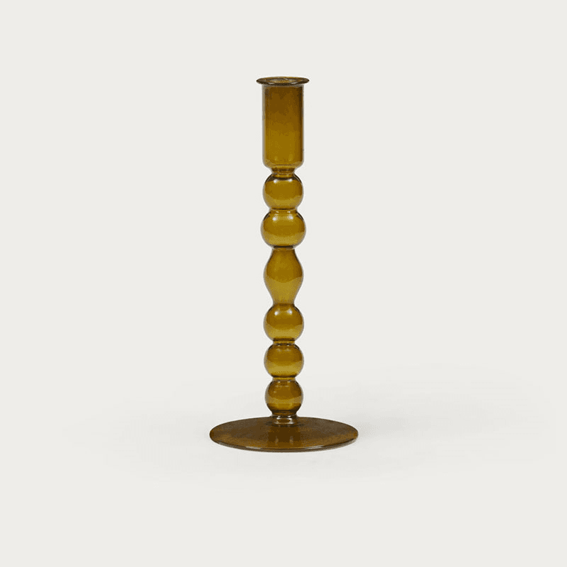 Floella Candle Holder, H22cm, Olive