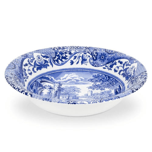 Image showing the Blue Italian Set of 4 cereal bowls, 15cm product.
