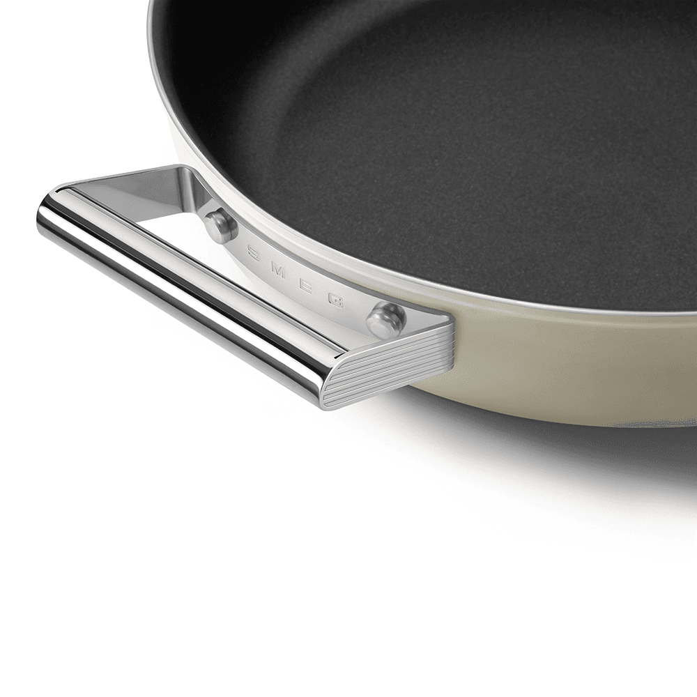 Deep Skillet Pan with Handles, 28cm, Cream