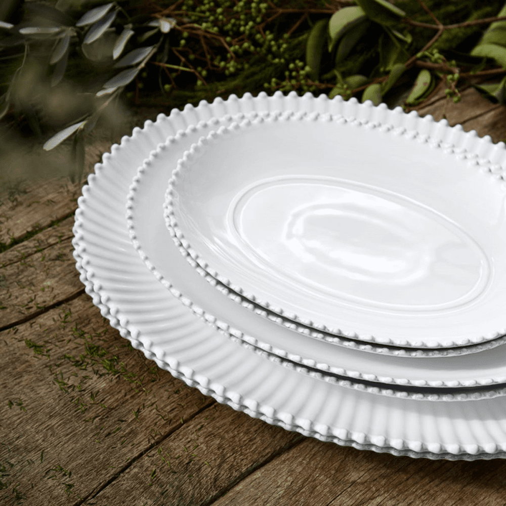 Oval Platter, Pearl, White, Extra Large, 50cm