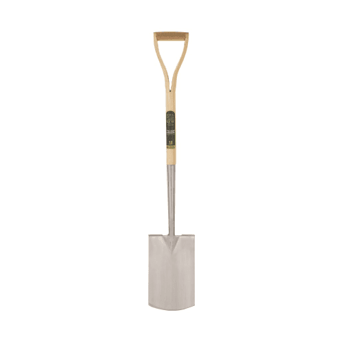 Image showing the Treaded digging spade, H106.5 x W19.5cm, Natural/Silver product.
