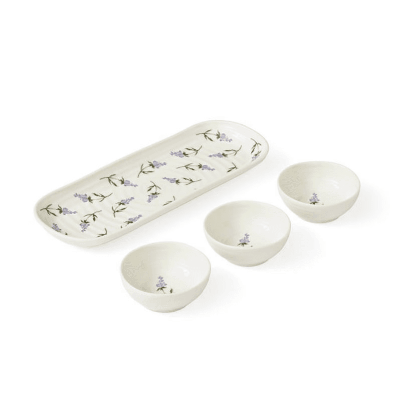 Lavendula 3 Dip Bowls & Tray, Multi