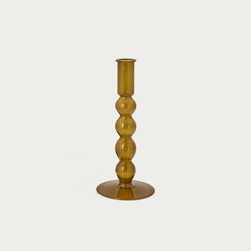 Floella Candle Holder, H21cm, Olive